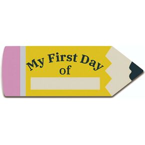 First Day of School Sign Board Printing Pencil Back to School Supplies Chalkboard 1st Day of School Sign for Kids Boys Girls Kindergarten Preschool Back School Supplies
