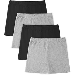 BOOPH 4 Pack Girls Bike Shorts Cartwheel Shorts for Toddlers Kids Under Dress Dance Short 5-14 Years