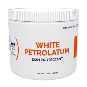 Dynarex White Petrolatum, Petroleum Jelly for Dry, Damaged or Cracked Skin, Soothing White Petroleum Jelly for Minor Skin Irritations, 15 oz. (425g) Jars, 1 Box of 12 Petroleum Jelly Jars