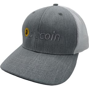 Bitcoin Trucker Hat - Stylish Cap for Digital Currency Enthusiasts, Perfect Accessory for Bitcoin Investors Grey, One Size-Large