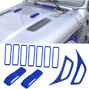 Engine Hood Hinge/Side Vent/Hood Vents Decoration Covers for Jeep Wrangler JL JLU 2018-2023 Gladiator JT 2018-2023 Upgrade Exterior Hood Decoration Trim (Baby Pink)