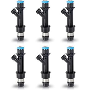 ENA Fuel Injector for FJ319 12569573 Set of 6 Compatible with Isuzu Buick Chevrolet GMC Hummer Oldsmobile Saab Rainier Colorado LUV Trailblazer EXT Canyon Envoy XL XUV H3 Ascender i-290 1999-2008