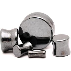 مجوهرات الجسم من المعادن الغامضة - مقابس حجر الهيماتيت - 3/4 بوصة - 19 ملم - تباع كزوج in Kuwait