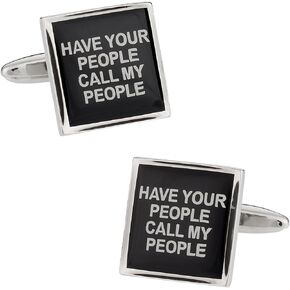 Funny Mens Cuff Links Have Your People Call My People Cufflinks Cuff Links with Travel Presentation Gift Box Wedding Party