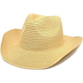 Fedora Straw Sun Hat for Men Women Summer Outdoor Wide Brim Panama Trilby Hat