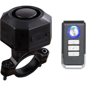 Rechargeable Bike Alarm with Remote Control Wireless Anti-Theft Burglar Siren Motion Sensor 110 dB Waterproof Suitable for Bicycle Motorcycle Scooter Vehicle Trailer