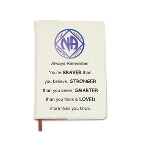 BNQL NA Sobriety Leather Notebook NA Recovery Gifts Narcotics Anonymous Gifts Sobriety Notebook Gift NA Journal NA Addiction Gifts (na notebook)