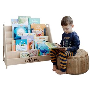 Montessori Kids Bookshelf, Montessori Bookcase, Toddler Booshelf, Kids Furniture, Montessori Furniture, Kids Bookcase, Nursery Bookshelf (Small, Natural Wood)