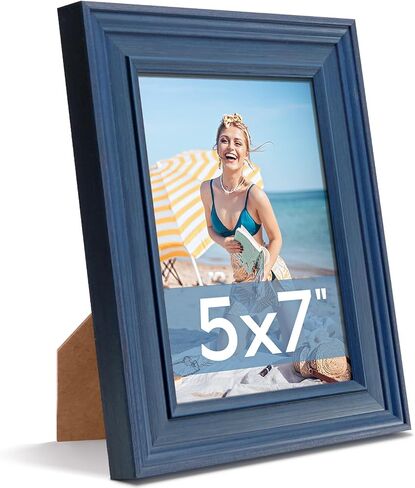 إطار ملصق مقاس 24 × 36، زجاج شبكي عالي الوضوح لإطار مقاس 24 × 36، إطارات ملصقات عتيقة مقاس 24 × 36 بوصة نمط ريفي متعثر، عرض مثبت على الحائط، أزرق داكن، عبوة واحدة in Kuwait