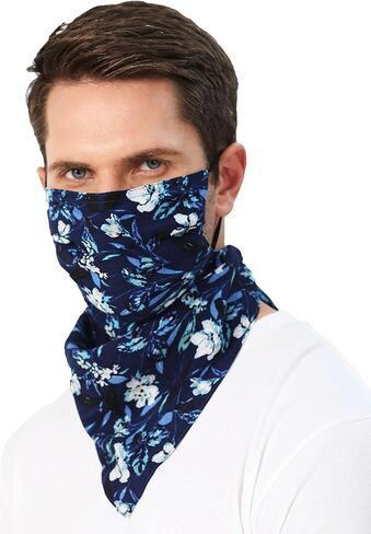 100% Mulberry Silk Scarf Mask with Filter Pocket, UV Protective Neck Gaiter with Adjustable Ear Loops in Saudi Arabia