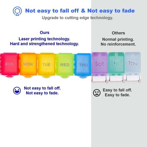 [2024New] 1 Day 4 Times Pill Organizer,5 Alarms+1 Timer,Loud Sound,Large Compartment,Large Screen,Moisture-Proof Design,Hold Vitamins,Fish Oil,Weekly Pill Box/Cases,Daily Medicine Dispenser in Kuwait