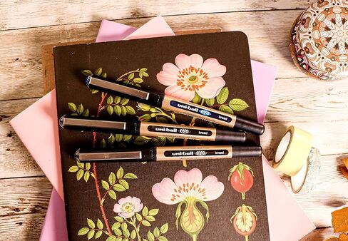 uni-ball On Point ‘Stay Gold’ Eye Broad Rollerball Handwriting Pens 3 Pack in Black, Blue and Red Ink in Saudi Arabia