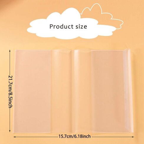 10 قطع من أغطية الكتب البلاستيكية الشفافة مع إغلاق ذاتي اللصق قابل للتعديل، حافظة كتب مقاومة للماء، غطاء سترة شفاف سهل الارتداء، مقاس A5 in Kuwait