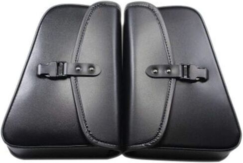 Motorcycle Black Faux Leather Saddlebags Saddle Bags Luggage Bag For Harley Sportster XL 883 1200 (right) in Saudi Arabia