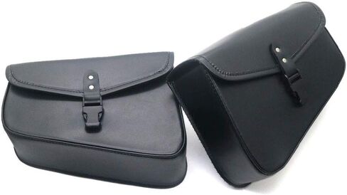 Motorcycle Black Faux Leather Saddlebags Saddle Bags Luggage Bag For Harley Sportster XL 883 1200 (right) in Saudi Arabia