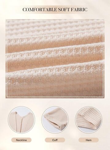 SHEWIN Women's Cardigans Casual 3/4 Short Sleeve Open Front Waffle Knit Lightweight Kimonos Cardigan Sweaters for Women in Saudi Arabia
