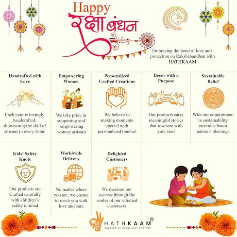 HATHKAAM 21 قطعة مصمم راخي للأخ مجموعة راخي التقليدية المصنوعة يدويًا لبهاي | سوار مع خرزة متعددة الألوان تناسب جميع أنحاء العالم بخيط قوي هدية راخي لراخشا باندهان in Kuwait