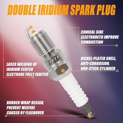 ملفات الإشعال RANSOTO وشمعات الإشعال إيريديوم متوافقة مع 2001-2007 Ford Escape، Five Hundred، Freestyle، Taurus Mazda Tribute Mercury Mariner Sable Montego 3.0L V6 يستبدل DG500 DG513 مجموعة من 6 in Kuwait