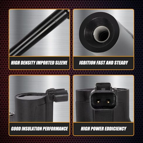 ملفات الإشعال RANSOTO وشمعات الإشعال إيريديوم متوافقة مع 2001-2007 Ford Escape، Five Hundred، Freestyle، Taurus Mazda Tribute Mercury Mariner Sable Montego 3.0L V6 يستبدل DG500 DG513 مجموعة من 6 in Kuwait