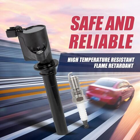 ملفات الإشعال RANSOTO وشمعات الإشعال إيريديوم متوافقة مع 2001-2007 Ford Escape، Five Hundred، Freestyle، Taurus Mazda Tribute Mercury Mariner Sable Montego 3.0L V6 يستبدل DG500 DG513 مجموعة من 6 in Kuwait