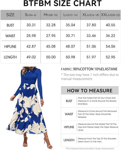 BTFBM Womens Fall Fashion 2024 Floral Maxi Dress Casual Crewneck Long Sleeve Ruffle Flowy Cocktail Wedding Guest Dresses in Saudi Arabia