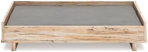 Signature Design by Ashley Piperton Modern Wooden Pet Bed, 36" W x 24" D x 8" H, Natural Beige in Saudi Arabia