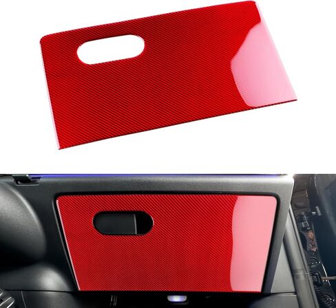 Passenger Storage Box Panel Real Carbon Fiber Covers for Mini 2024 F65 F66 F67 Cooper S, Front Seat Dashboard Trim Interior Accessories (Left Driver)-Black in Kuwait