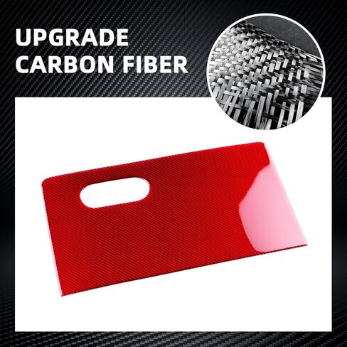Passenger Storage Box Panel Real Carbon Fiber Covers for Mini 2024 F65 F66 F67 Cooper S, Front Seat Dashboard Trim Interior Accessories (Left Driver)-Black in Kuwait