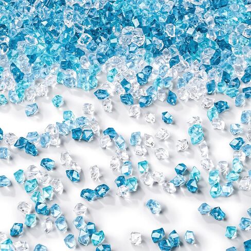 DomeStar 5000PCS Fake Ice Rocks, Mini Fake Clear and Blue Acrylic Crushed Ice Rocks for DIY Craft Wedding Vase Fillers in Saudi Arabia