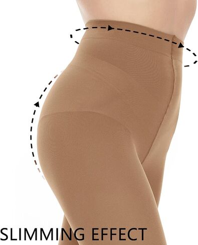 Opaque Black Tights for Women, 80D Solid Color Soft Tights, Control Top Microfiber Pantyhose for women in Saudi Arabia
