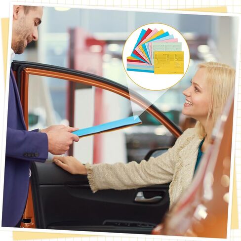 120 Pcs Vehicle Dealer Jackets for Car Sales Colored Printed Deal Envelopes Dealership Supplies File Jackets Automotive Folders for Car Dealerships, 9 x 12 Inch,32lb(Baby Blue) in Saudi Arabia