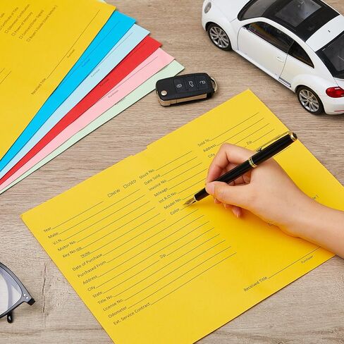 120 Pcs Vehicle Dealer Jackets for Car Sales Colored Printed Deal Envelopes Dealership Supplies File Jackets Automotive Folders for Car Dealerships, 9 x 12 Inch,32lb(Baby Blue) in Saudi Arabia