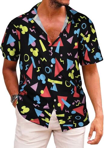 Hawaiian Shirt for Men Short Sleeve Summer Casual Button Down Vacation Tropical Shirts in Saudi Arabia