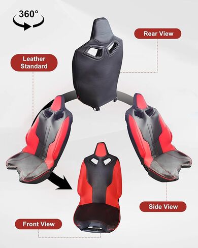 أغطية مقاعد NIXFACE PRO R/PRO R 4 تناسب Polaris RZR PRO R، PRO R 4، معيار جلد طارد للماء in Kuwait