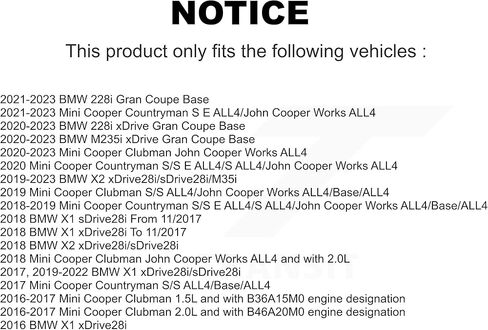الجبهة تيل مكابح السيارات مستشعر الارتداء SEN-2BWS0416 لميني BMW X1 كوبر كونتريمان كلوبمان X2 228i xDrive غران كوبيه M235i in Kuwait