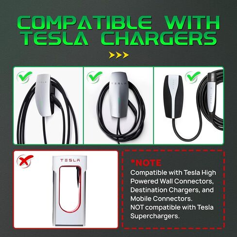 CCS Charger Adapter Compatible with Tesla Model 3,Y, S and X - for Tesla Owners Only - 250KW DC Fast Charging Applicable to All CCS1 Chargers in Kuwait