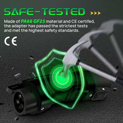 CCS Charger Adapter Compatible with Tesla Model 3,Y, S and X - for Tesla Owners Only - 250KW DC Fast Charging Applicable to All CCS1 Chargers in Kuwait
