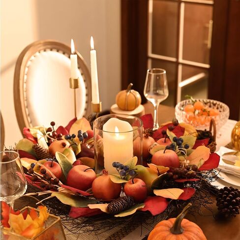 Valery Madelyn Fall Wreaths for Front Door, 24 Inch Thanksgiving Harvest Fruit Door Wreaths for Fall Porch Decor for Home, Large Autumn Wreaths for Outdoor Window Indoor Table Centerpiece in Saudi Arabia