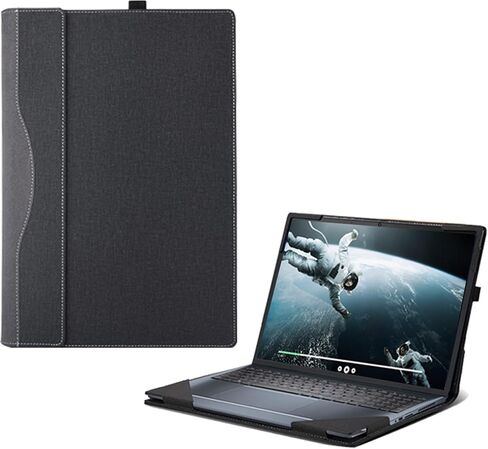 غطاء كمبيوتر محمول لجهاز Dell inspiron7640 7635 16 بوصة (5620 5625 5630 7610 7620 7630) 2 في 1، حافظة شاملة مقاس 16 بوصة من جلد البولي يوريثان غطاء جيب داخلي (رمادي داكن) in Kuwait