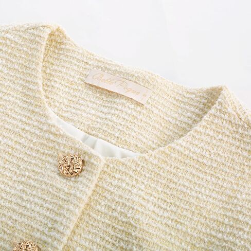 Belle Poque Jacket for Women Peplum Collarless Round Neck Button Down Ruffle Hem Jacket Casual Work Office Dressy Blazer Coat in Saudi Arabia
