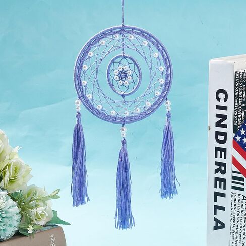INFUNLY 3 Set DIY Dream Catcher Kit Make Your Own Dreamcatcher Hanging Ornament for Car Dream Catcher Rings Kit DIY Dream Catcher Making Kit Small Charms Pendant Home Wall Decor Bag Charm in Saudi Arabia