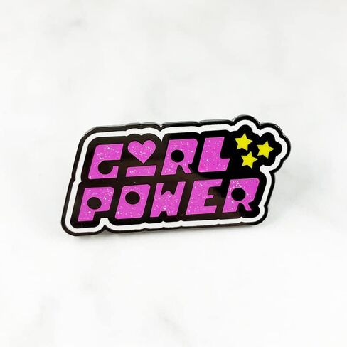 Girl Power Feminist enamel pin metal brooch badge,Creative letter schoolbag accessories decoration brooches badges for backpacks in Saudi Arabia