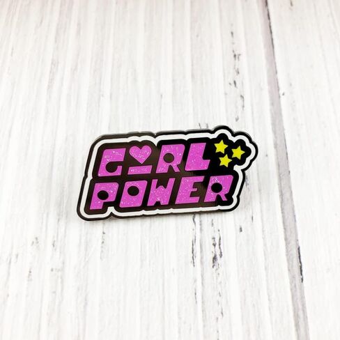 Girl Power Feminist enamel pin metal brooch badge,Creative letter schoolbag accessories decoration brooches badges for backpacks in Saudi Arabia