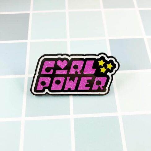 Girl Power Feminist enamel pin metal brooch badge,Creative letter schoolbag accessories decoration brooches badges for backpacks in Saudi Arabia