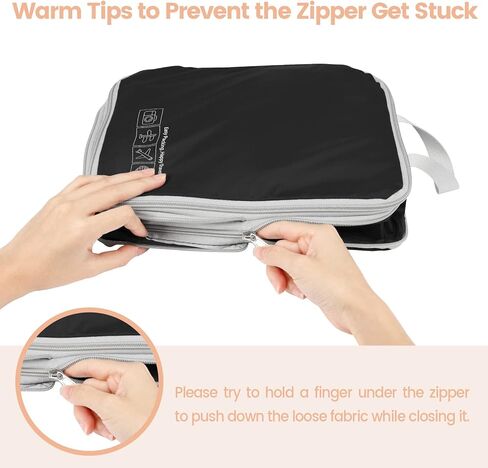 Cambond 4 Set Compression Packing Cubes White Bundle with 4 Set Compression Packing Cubes Black in Kuwait