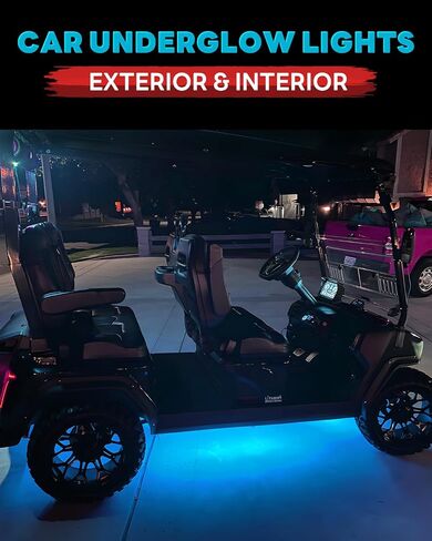 12V Led Light Strip 12.7" Waterproof Blue Led Light Strips for Car Golf Cart Motorcycles Truck Boat Led Strip Lights,Pack of 4 in Saudi Arabia