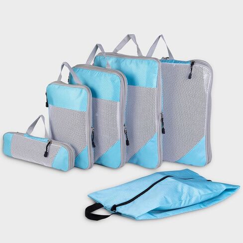 6 Set Compression Packing Cubes for Travel, Packing Cubes Organizers for Carry-on Luggage Suitcase Bags (grey) in Saudi Arabia