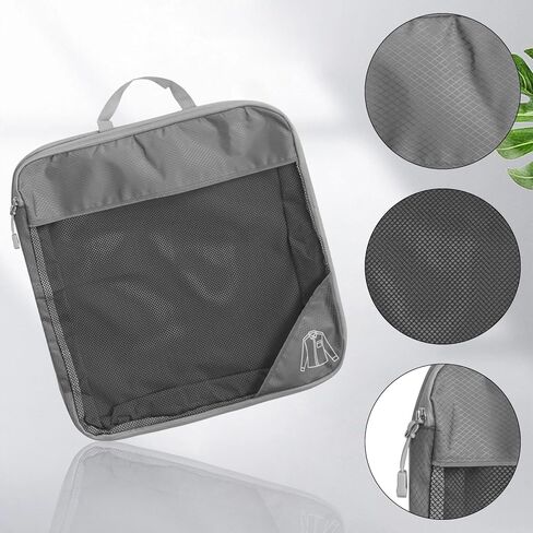 6 Set Compression Packing Cubes for Travel, Packing Cubes Organizers for Carry-on Luggage Suitcase Bags (grey) in Kuwait