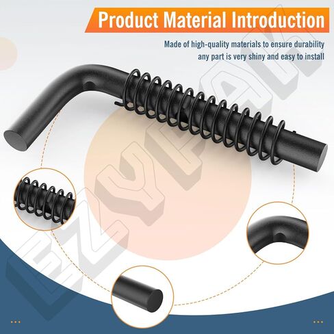 طقم إصلاح مزلاج زنبركي لبوابة المقطورة مكون من 4 قطع 819T للمقطورات المحمولة، يناسب طراز 5XI0LGW2K، 4X8NG، 5XI0LGW2K، 6X8GW13، 7X16HDLAND (قطر الدبوس 9/16 بوصة) in Kuwait