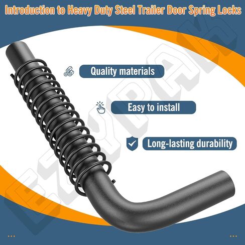 طقم إصلاح مزلاج زنبركي لبوابة المقطورة مكون من 4 قطع 819T للمقطورات المحمولة، يناسب طراز 5XI0LGW2K، 4X8NG، 5XI0LGW2K، 6X8GW13، 7X16HDLAND (قطر الدبوس 9/16 بوصة) in Kuwait